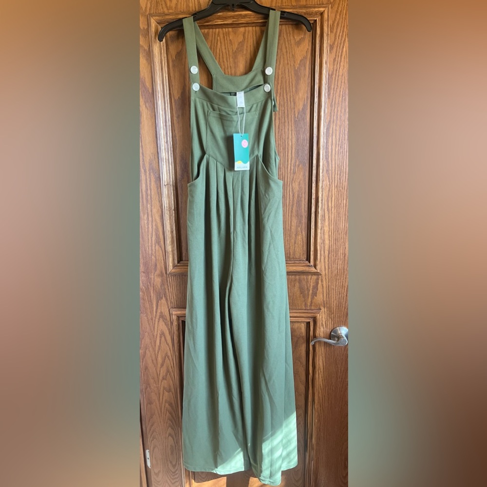 Halara Green Wide-Leg Overalls- Size Small